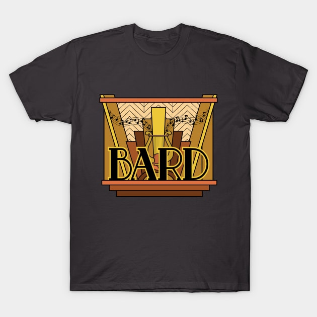 Deco Bard T-Shirt by Moon Phoenix Crafts & Designs